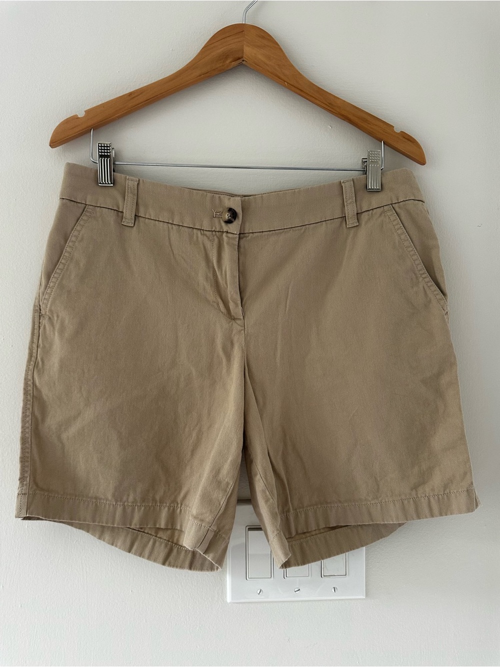 J. Crew Women's Tan Cotton Chino Shorts